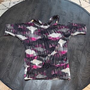 Y2K Express Women's Top - Black, Pink, and White